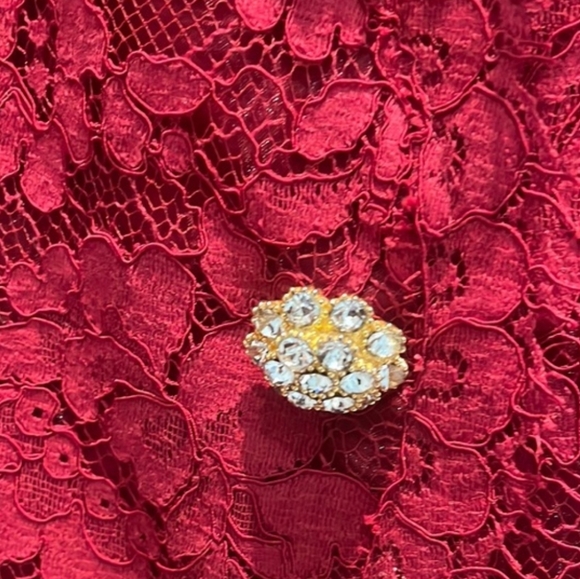 Rickie Freeman Red Lace Blazer - Picture 2 of 3